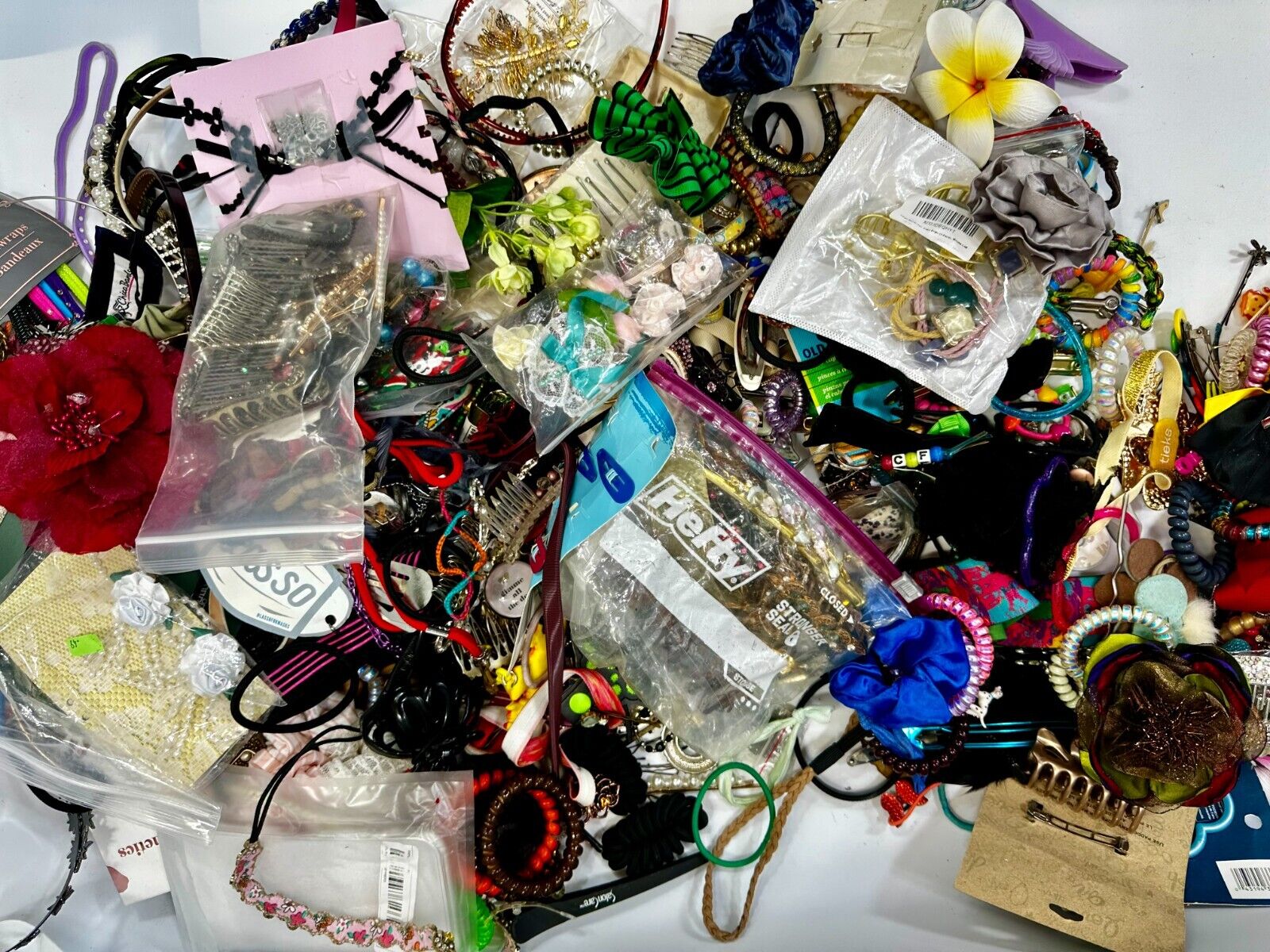 Almost 13 pounds of Hair Accessories -  Resale Bulk Lot, Junk Drawer Grab Bag