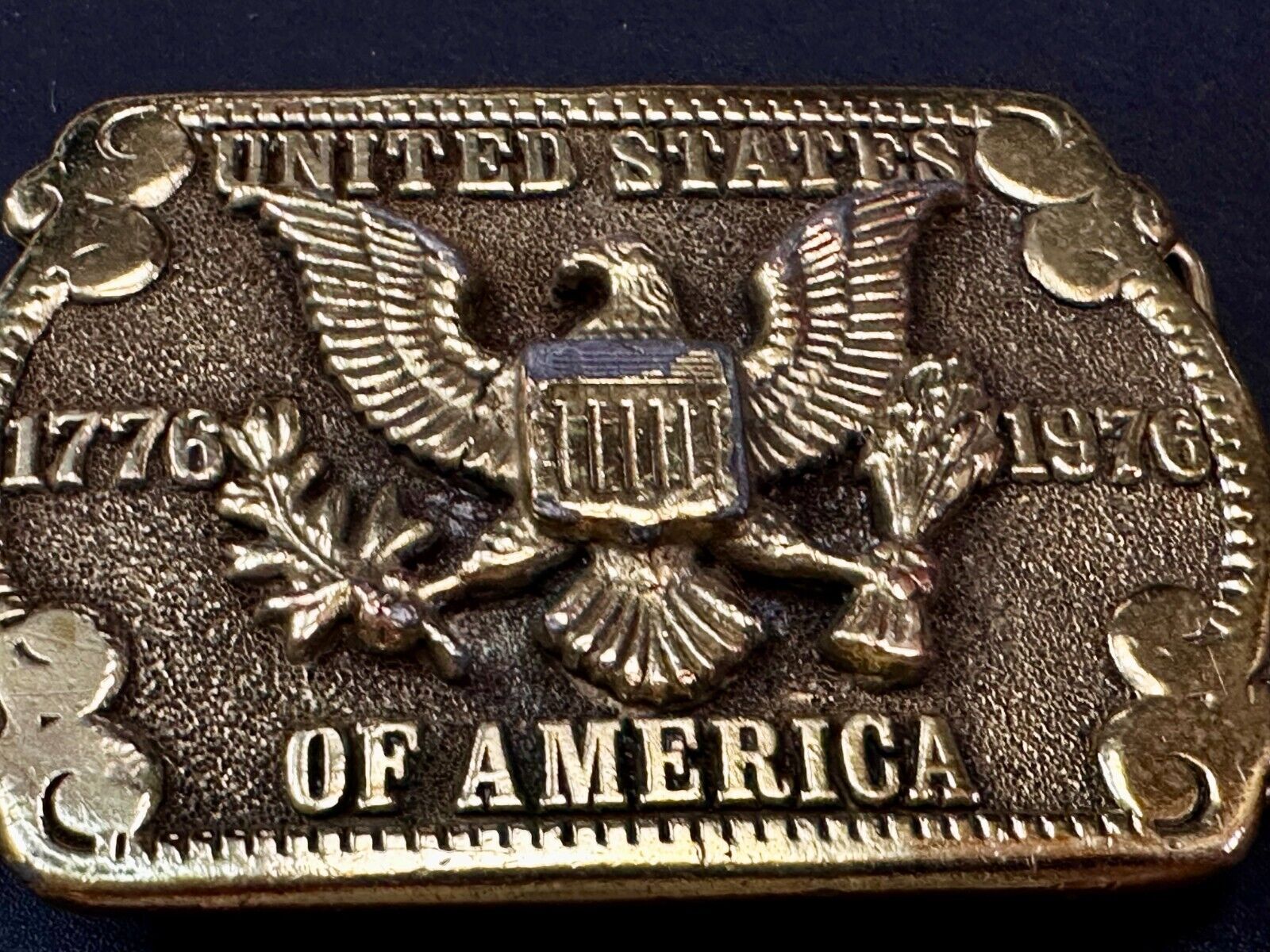 United States of America Patriots Eagle Shield Emblem Vintage Adezy Belt Buckle