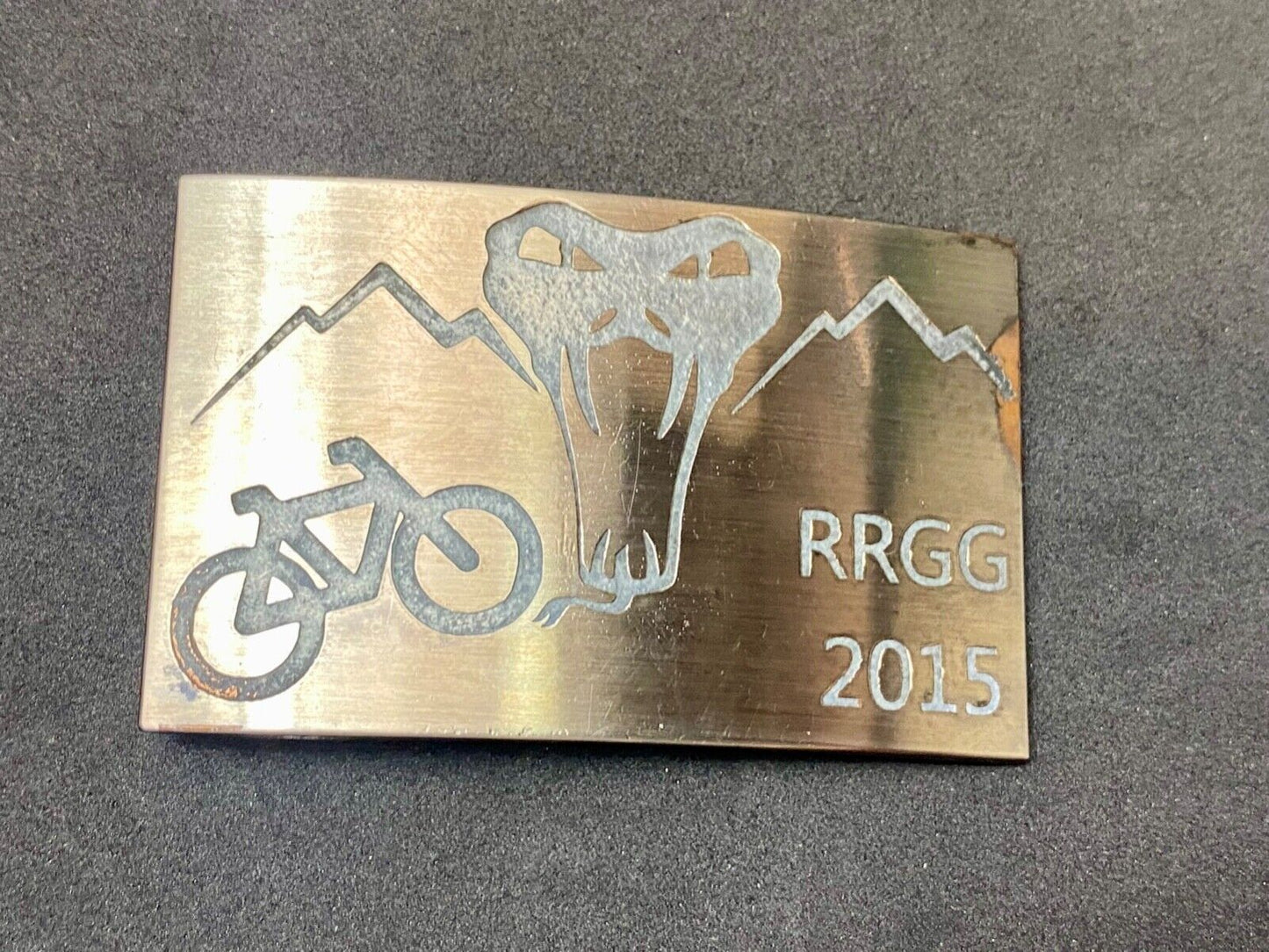 Used 2015 RRGG Mountain Bike Belt Buckle Viper  Event Trail Ride Race BMX Run