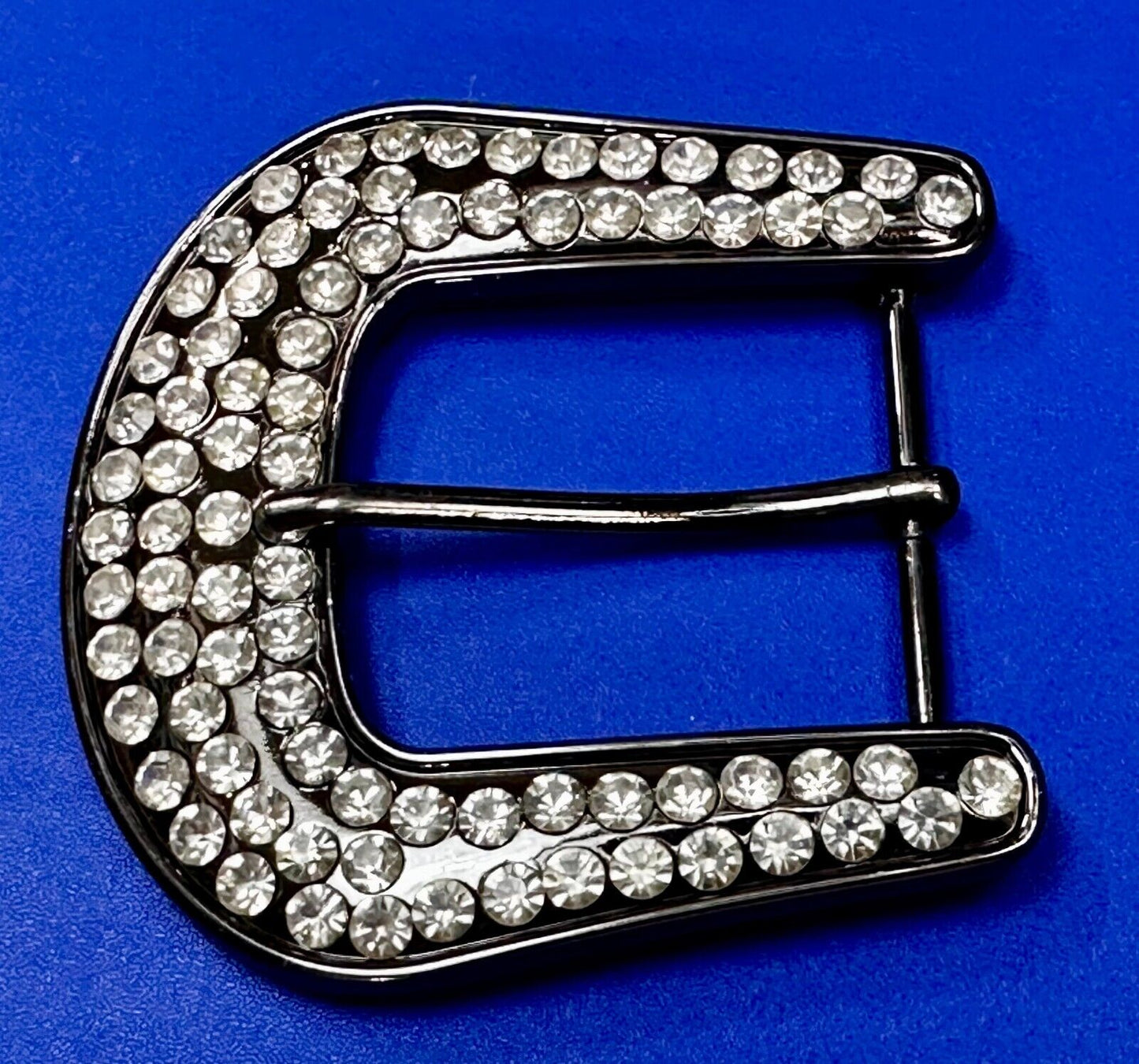 5 Lot Large Rhinestone Covered Ranger Style Gray Color NOS Western Belt Buckle