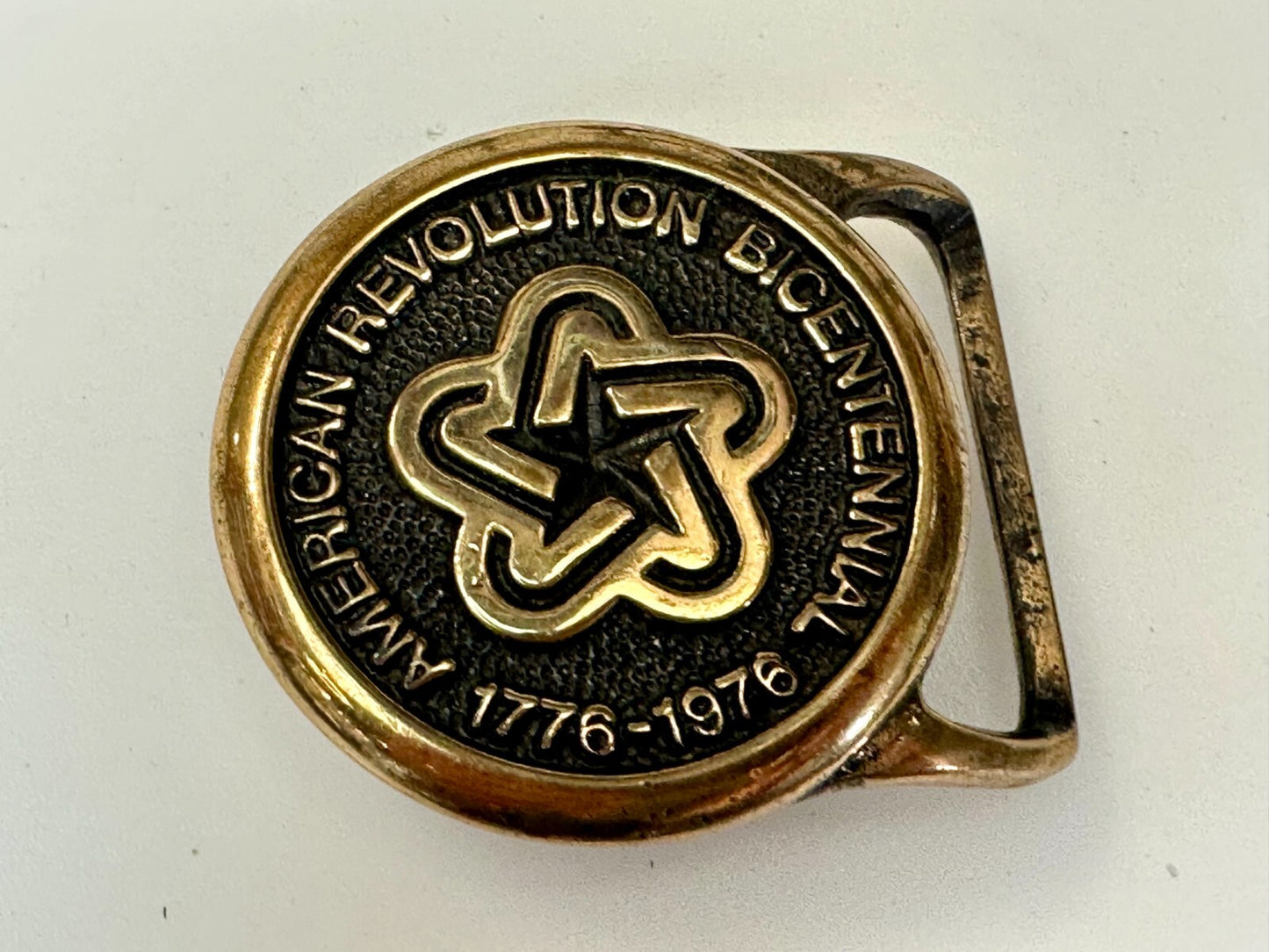 American Bicentennial Revolution Tough Taylor Music Solid Brass Belt Buckle