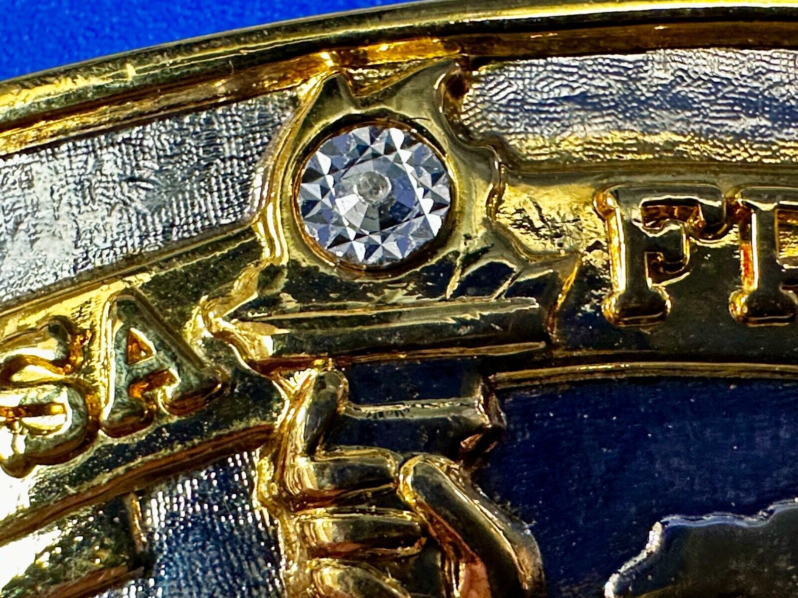 USA France Lady Liberty Statue Commemorative two tone Hammond Mint Belt Buckle