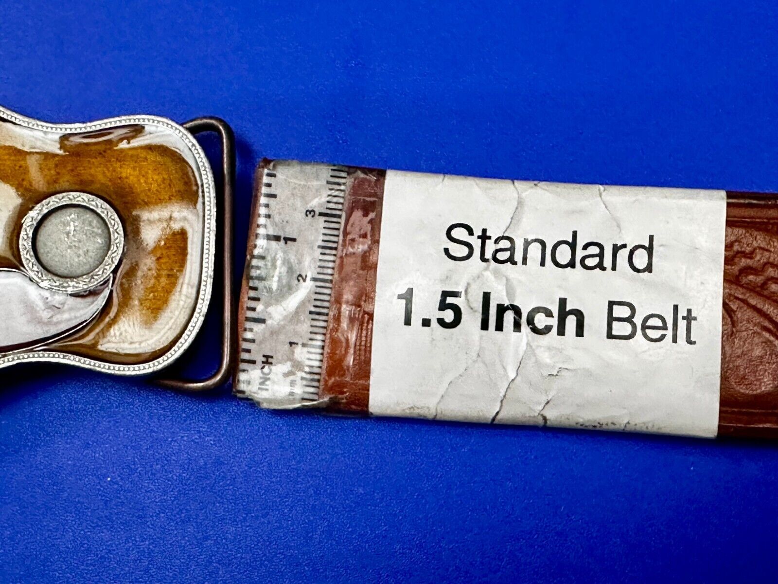 Acoustic Guitar Body Shaped Music Realistic Brown Bergamot N-261 Belt Buckle