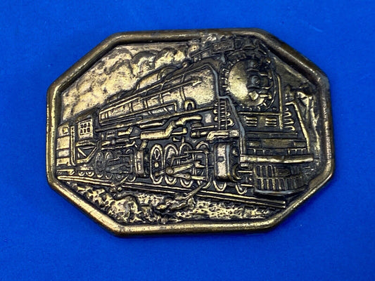 Vintage Avon Steam Train Locomotive Belt Buckle From The 1970S Very Detailed