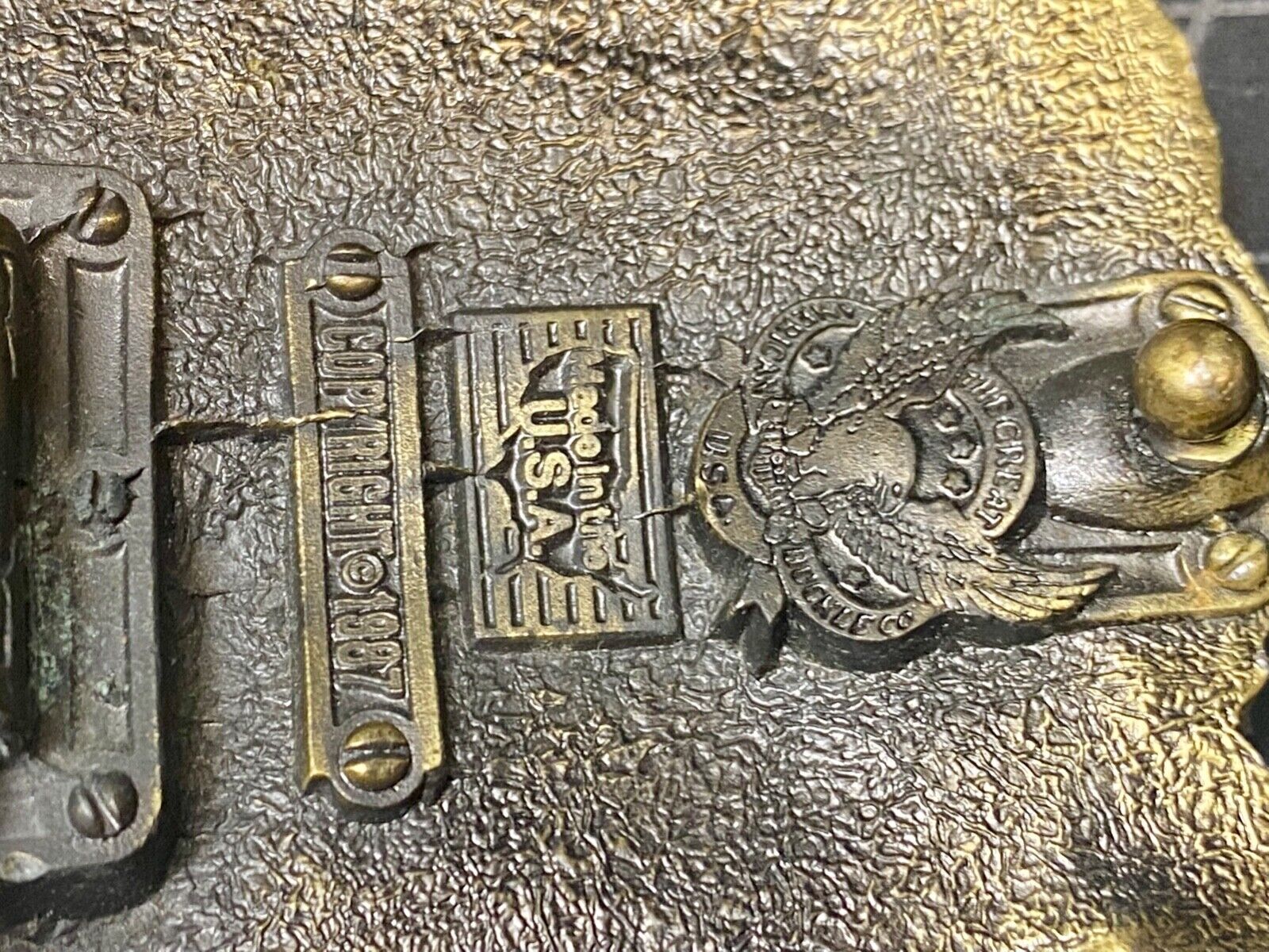 Truck Drivers Move the Nation Vtg. 1987  Belt Buckle Long Nose Flat Nose Cabover