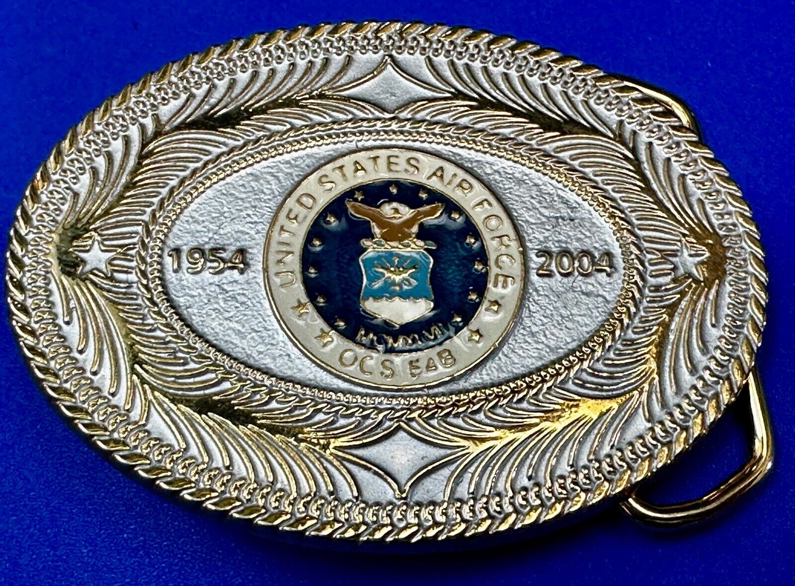 United States Air Force OCS 548 1954 - 2004 Anniversary patriotic Belt Buckle