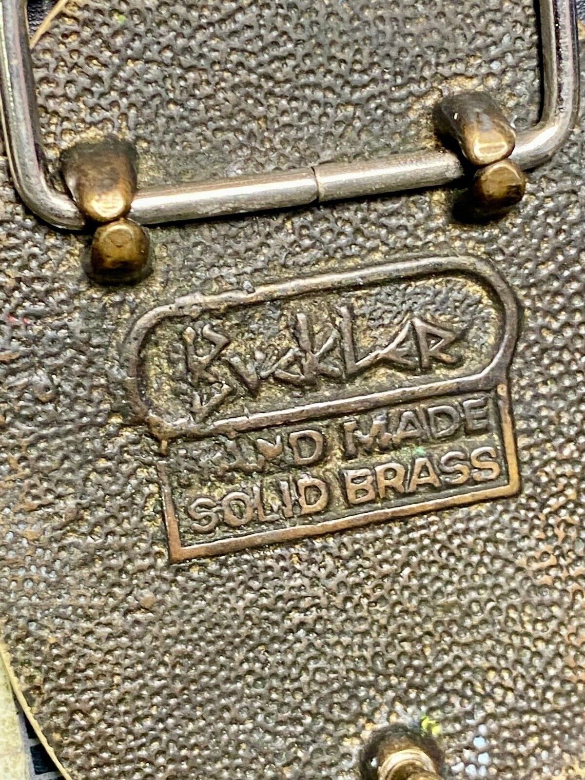 US Civil War reenactment military costume Vintage Hand made Brass belt buckle