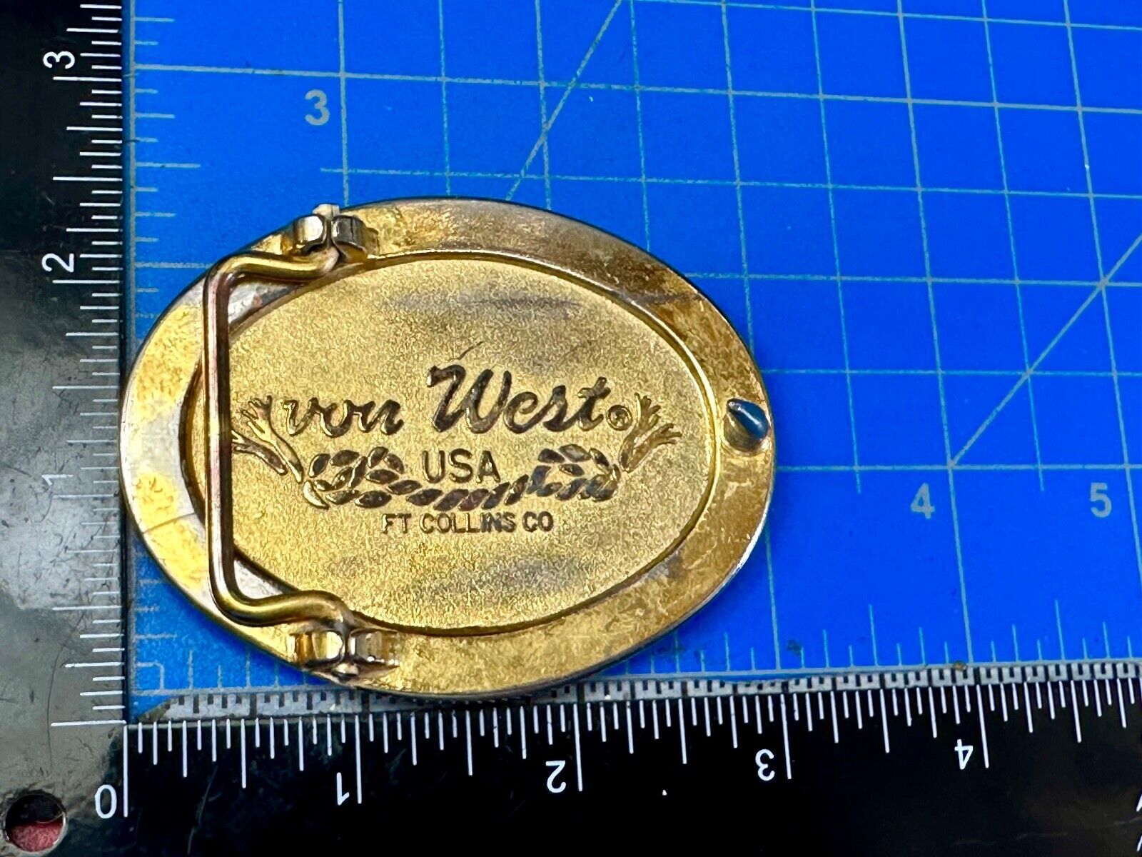 Deer Elk Buck Doe Gorgeous 1970s VON WEST Belt Buckle