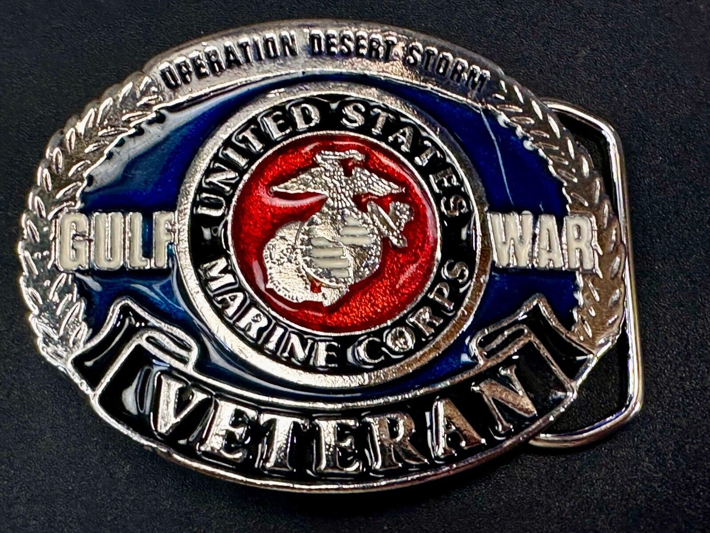 United States Marine Corp. Operation Desert Storm Gulf War Veteran Belt Buckle