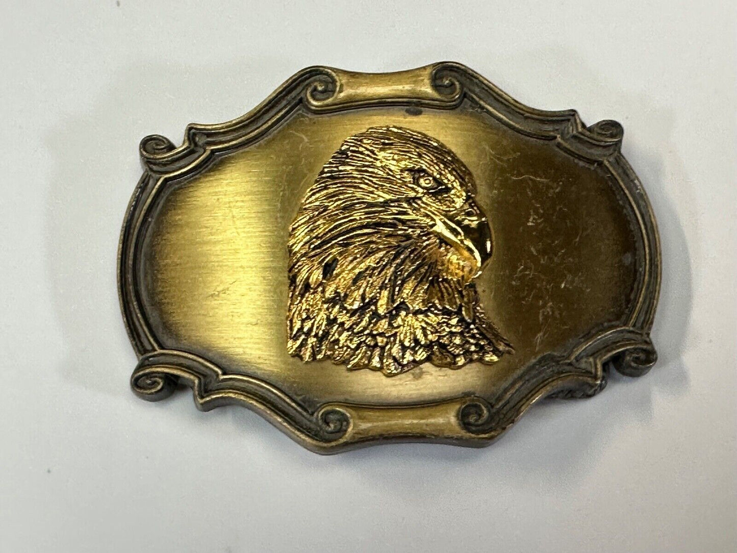American Bald Eagle - Patriotic Vintage 1980 Raintree framed belt buckle