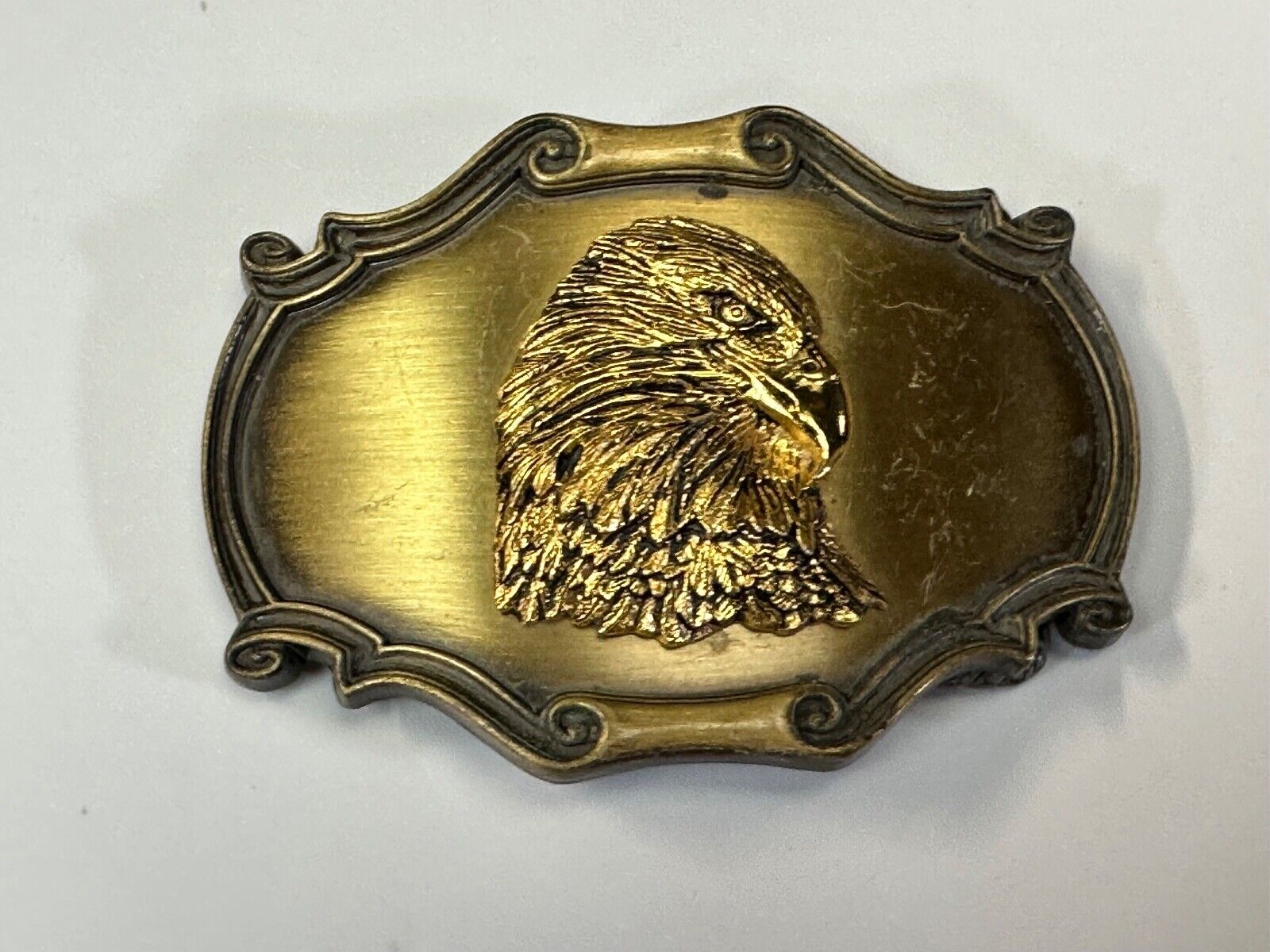 American Bald Eagle - Patriotic Vintage 1980 Raintree framed belt buckle