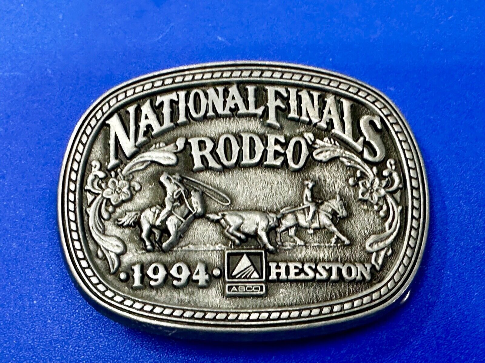 1994 NFR National Finals Rodeo  NOS Youth Size Hesston Commemorative Belt Buckle