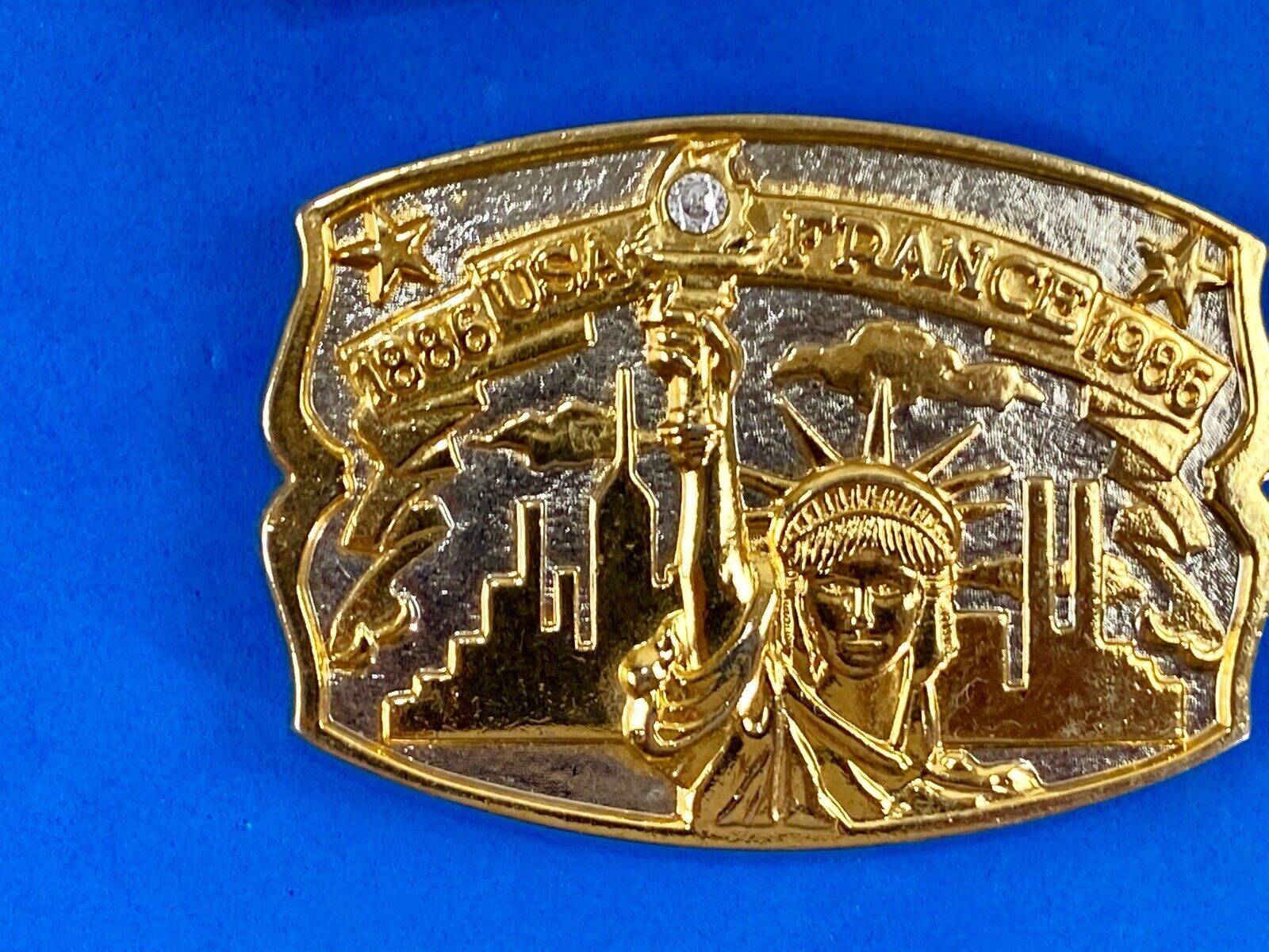 Usa France Lady Liberty Belt Buckle Limited Edition Usa Monument Statue 
