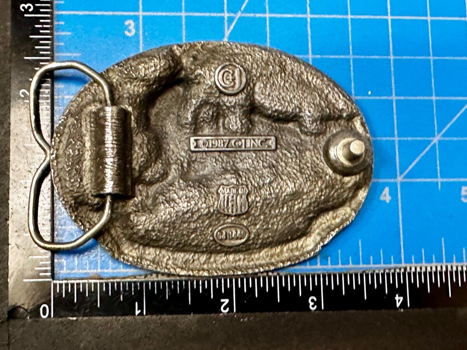 American 4-40 RailRoad Train Car Vintage 1987 Commemorative Belt Buckle C+J
