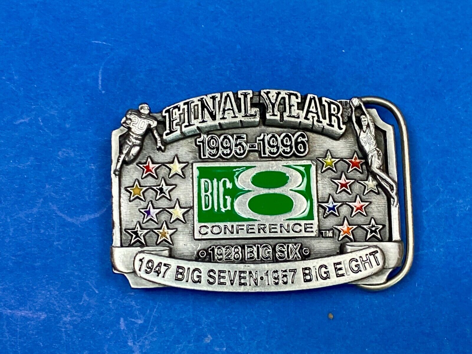 Big 7 Big 8 Conference 1995 - 1996 The Final Years Football History Belt Buckle