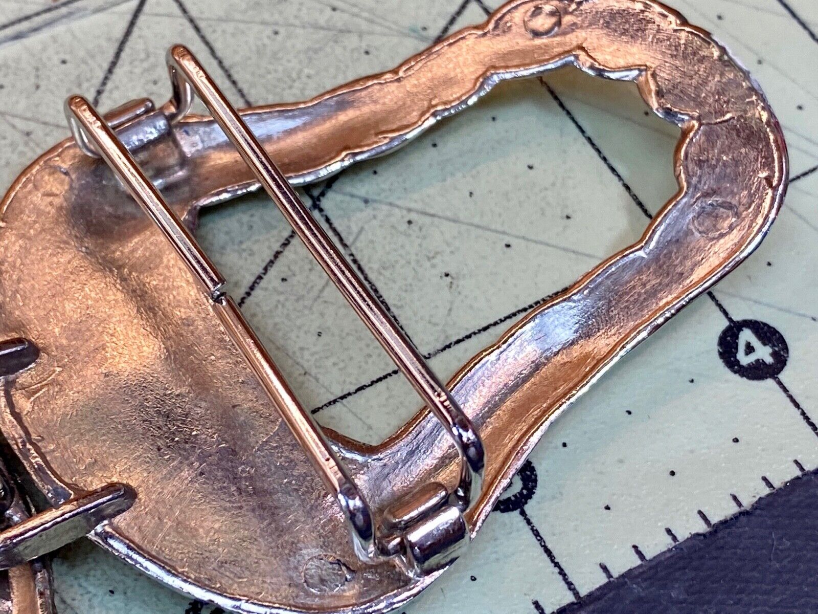 Two Piece - Gold Tone Belt Buckle By Damebelt