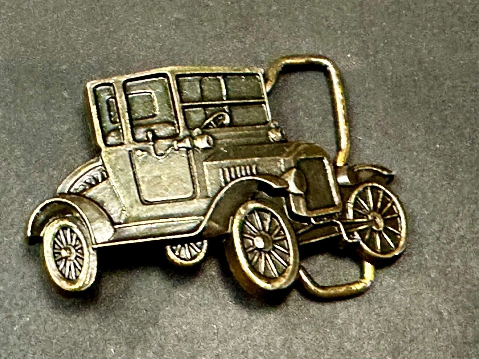 Antique Car Collector's Dealers Cutout Shaped Vintage Belt Buckle