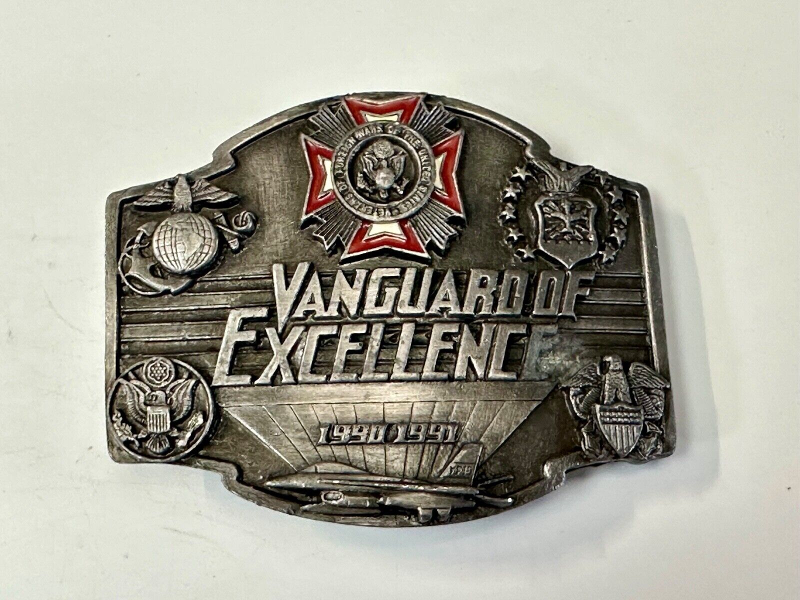 VFW Foreign Wars Veterans Vtg. Vanguard Excellence Award Siskiyou Belt Buckle