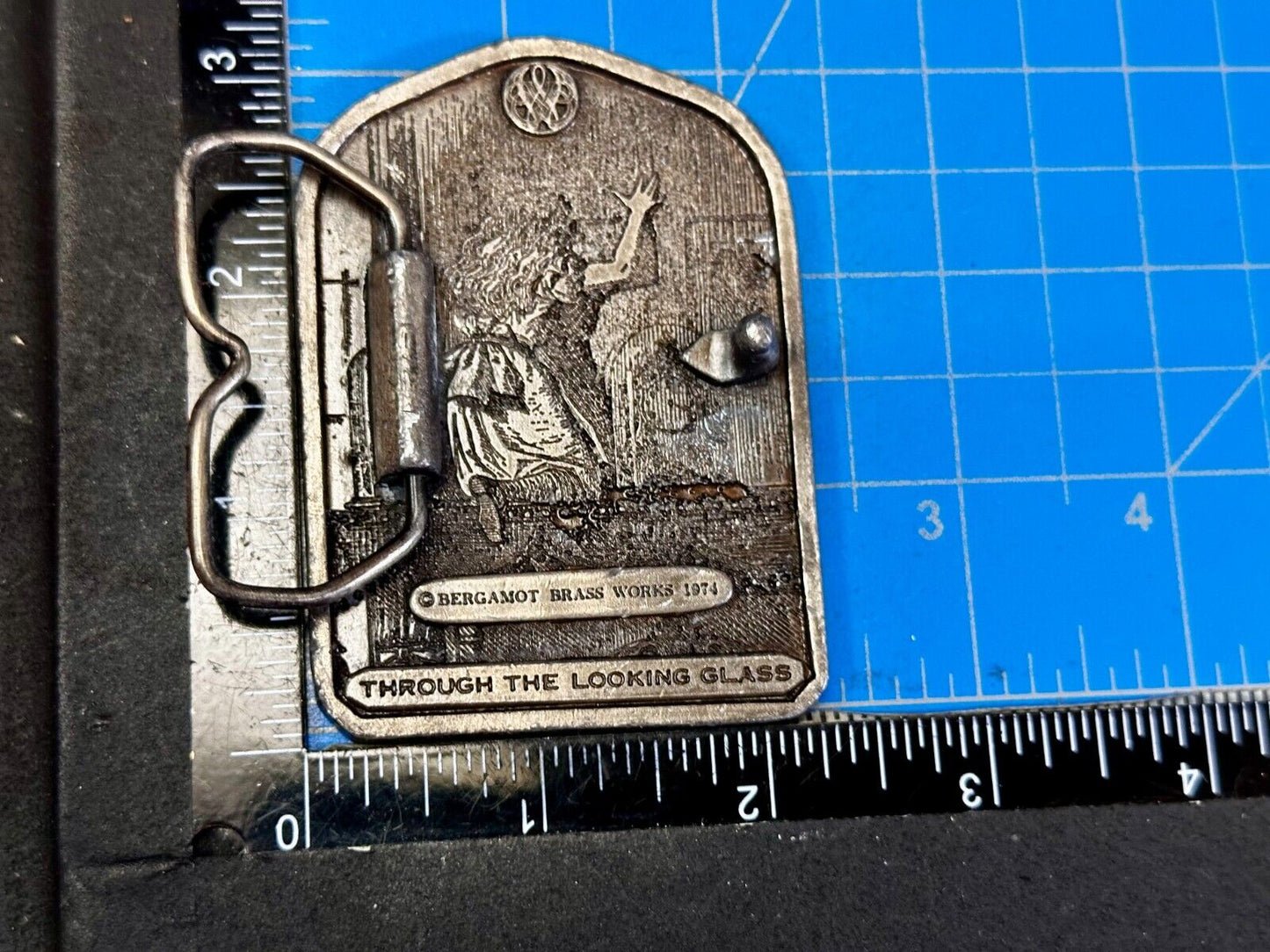 Alice In Wonderland Through The Looking Glass Vintage 1974 Belt Buckle- Bergamot