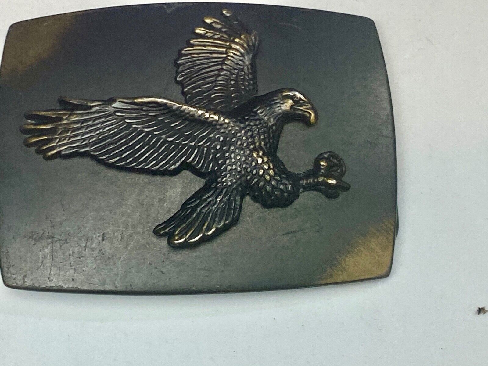 American Eagle Flying Hunting with Claws out! western belt buckle 