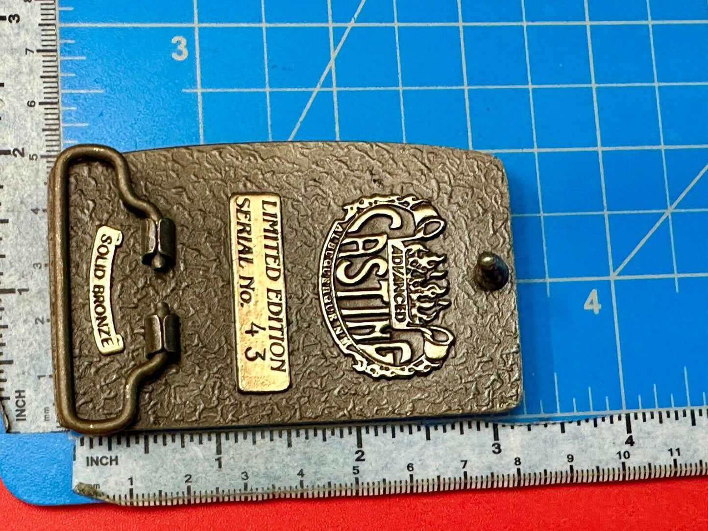 Vintage Historical Bevington House Madison County Iowa commemorative belt buckle