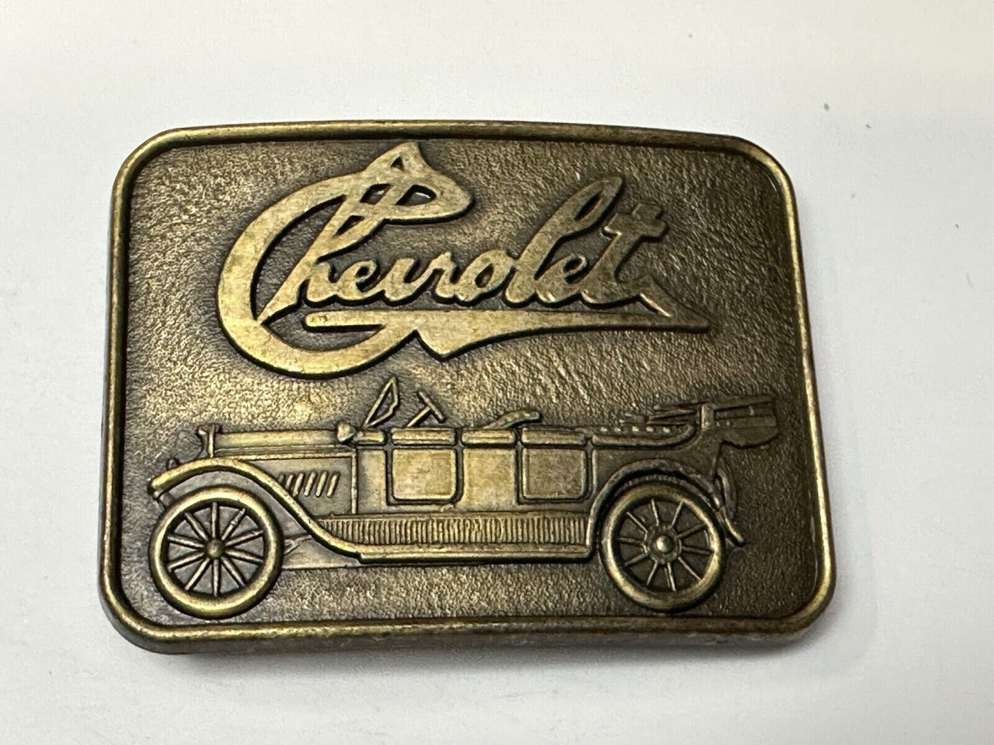 Antique Chevrolet Chevy Car Collectors Belt Buckle by RJR Roberts Co