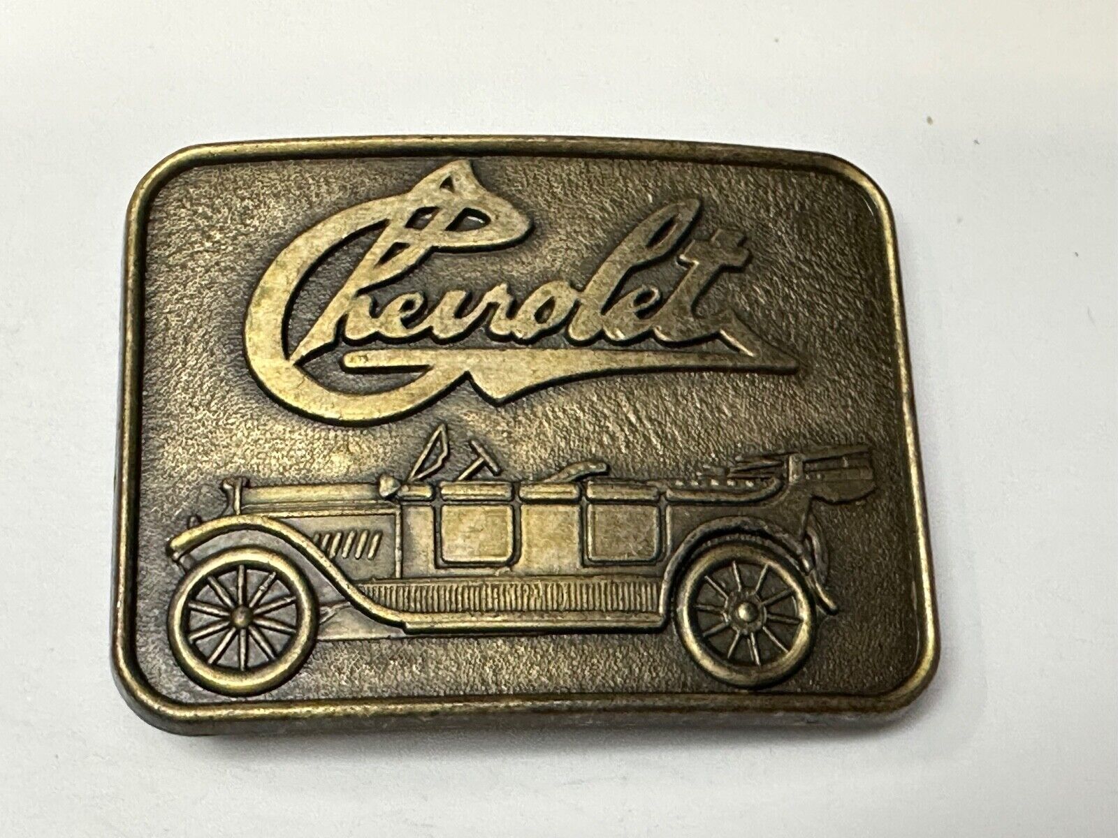 Antique Chevrolet Chevy Car Collectors Belt Buckle by RJR Roberts Co