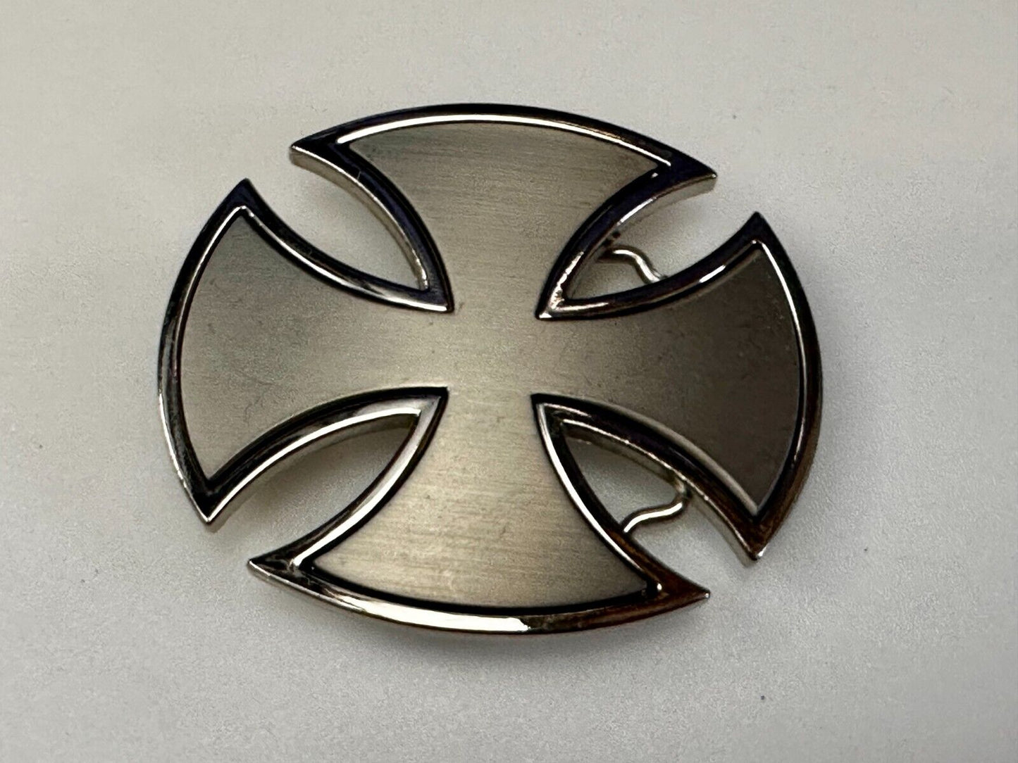 Celtic Maltese Iron Crusader Cross Religion Silver Color Cutout Punk Belt Buckle