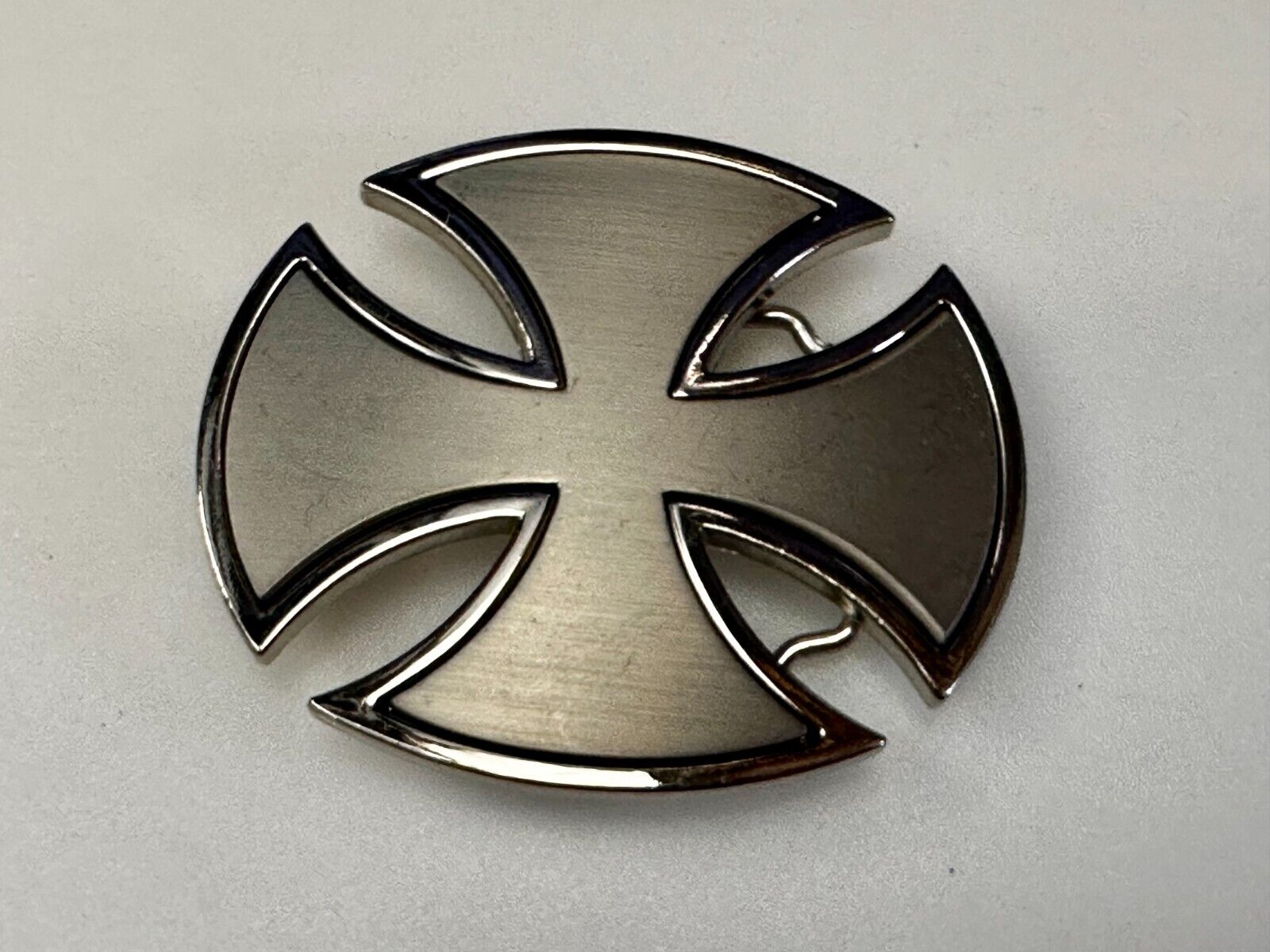 Celtic Maltese Iron Crusader Cross Religion Silver Color Cutout Punk Belt Buckle