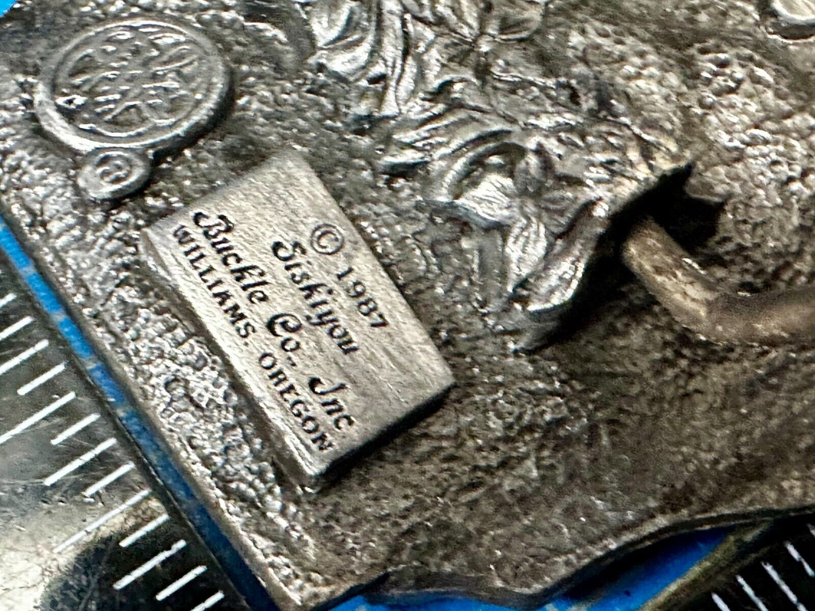 United States Navy Seal Vintage 1987 Commemorative Pewter Siskiyou Belt Buckle