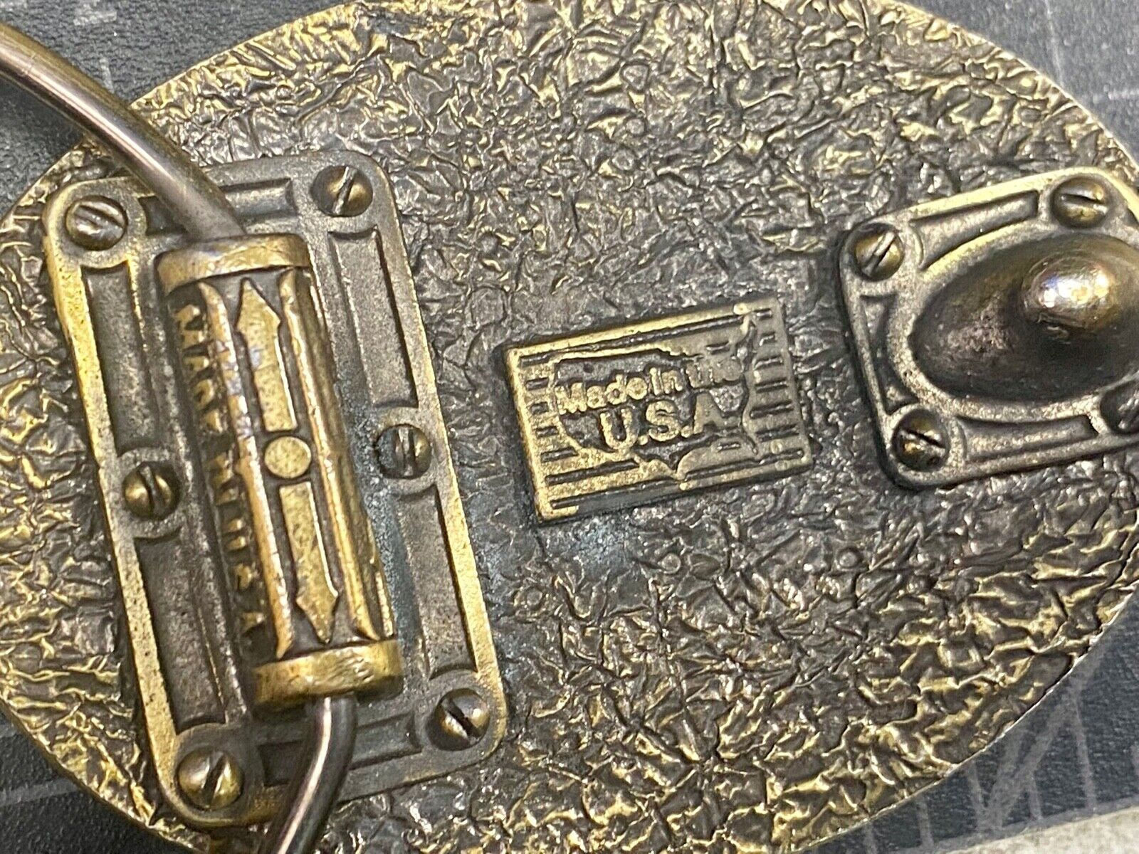 Vintage 1970S Nra Ila  Defender Of Firearms Freedom Belt Buckle 