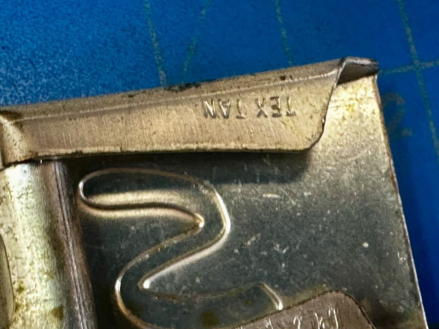 Vintage Letter S Initial Monogram Silver Plate Art Deco Belt Buckle by Tex Tan