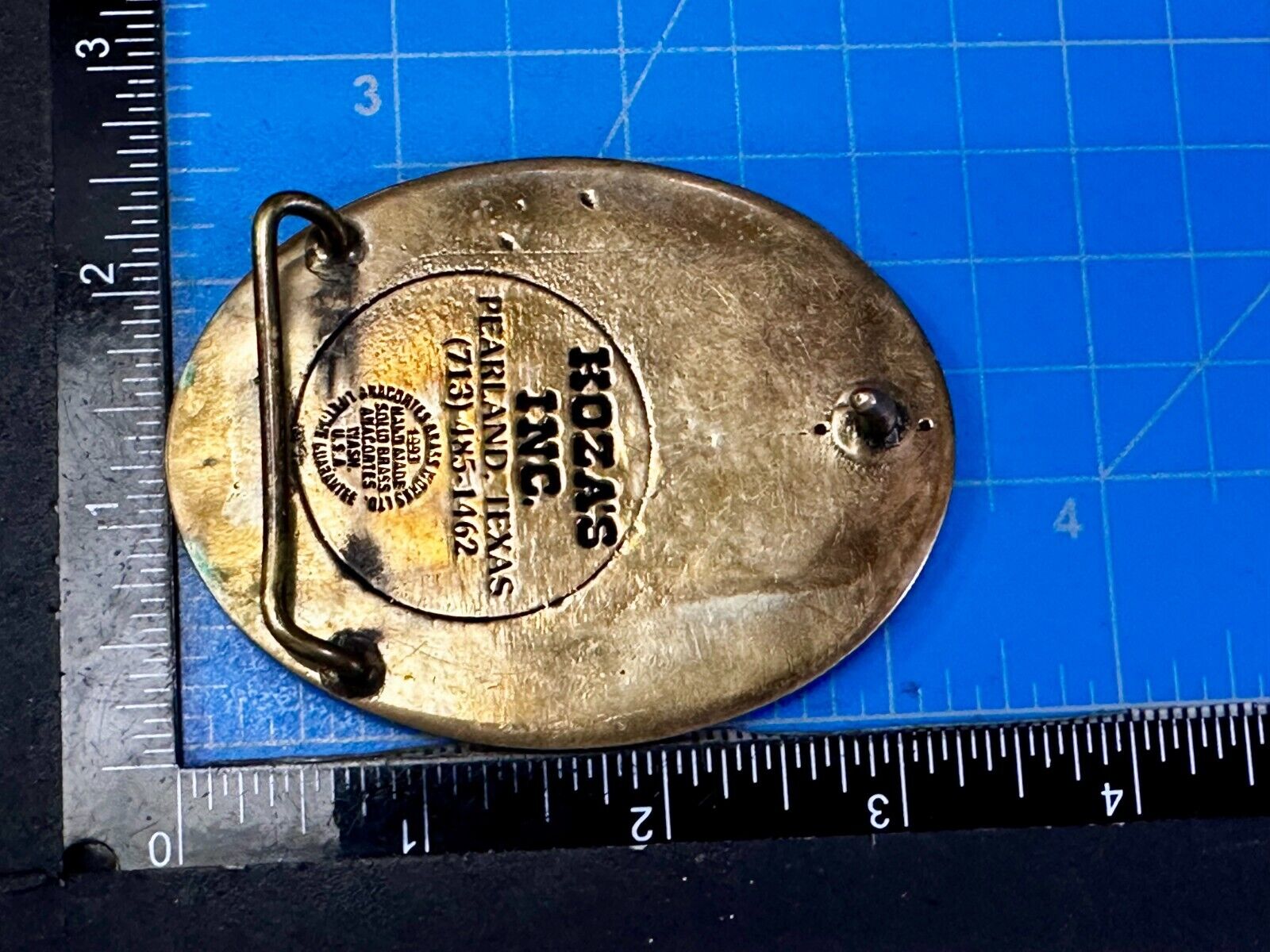34-110 A Safe Years 1989-1993 W.V Safety Institute Award Koza's Inc Belt Buckle