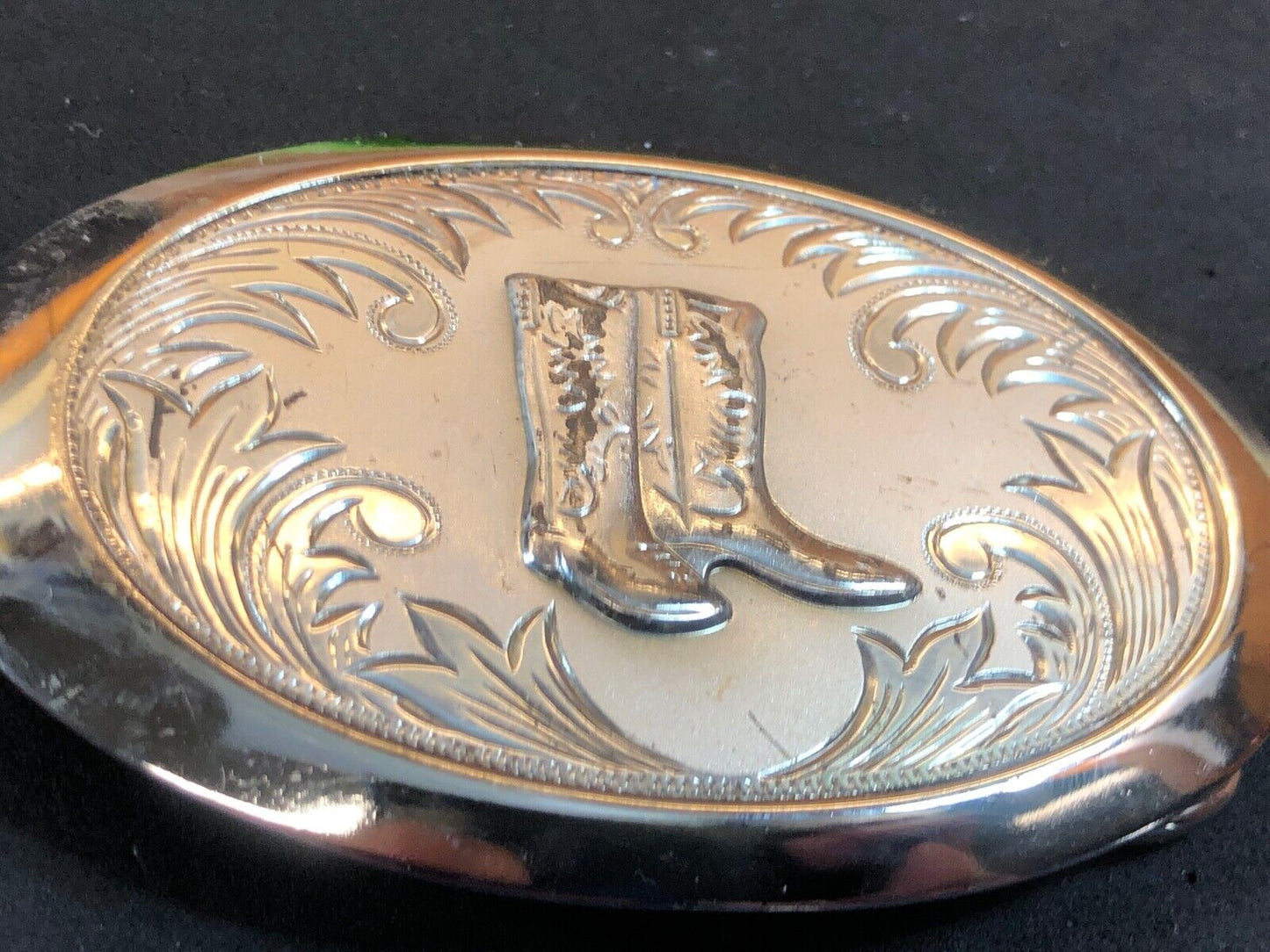 VINTAGE  **COWBOY BOOTS** ENGRAVED? WESTERN & COWBOY BELT BUCKLE