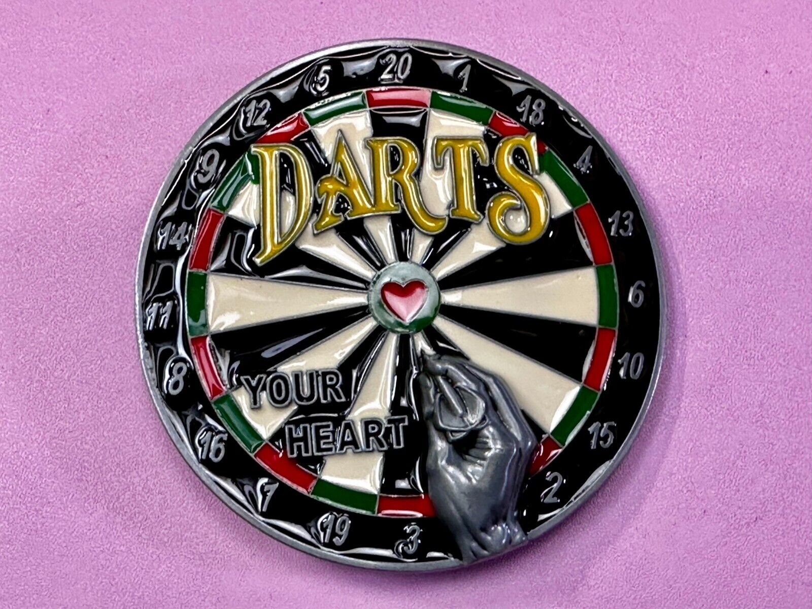 Throwing DARTS - Your Heart Dart Game Love Board Sports Bar Novelty Belt Buckle