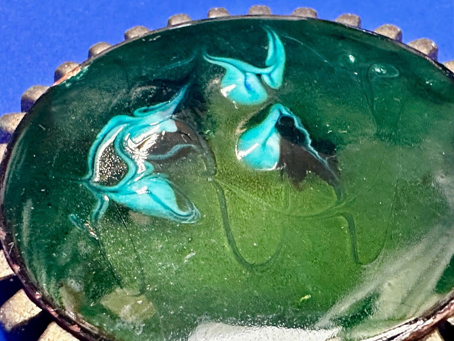 Artisan Metalworker Green Email Art Project - Beautiful Vintage Belt Buckle