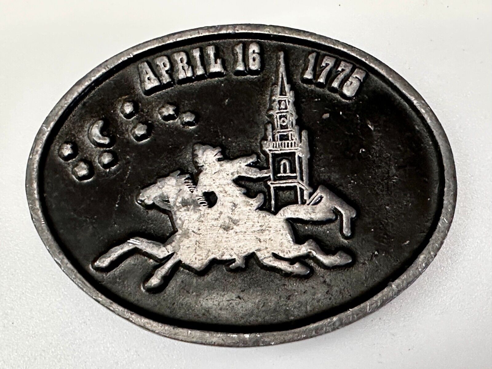 April 16 1775 Longfellow The Midnight Ride of Paul Revere Belt Buckle by Koleaco