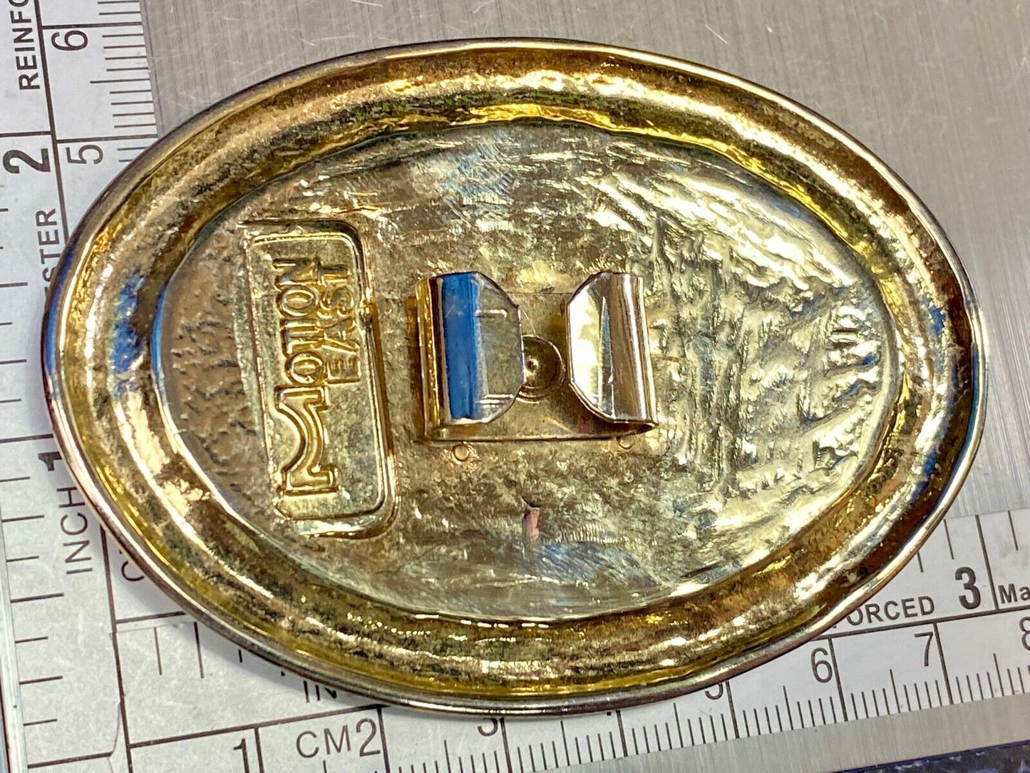 Unique Gold Tone Motion East Flower Swirl Belt Scarf Clip Slide Buckle 