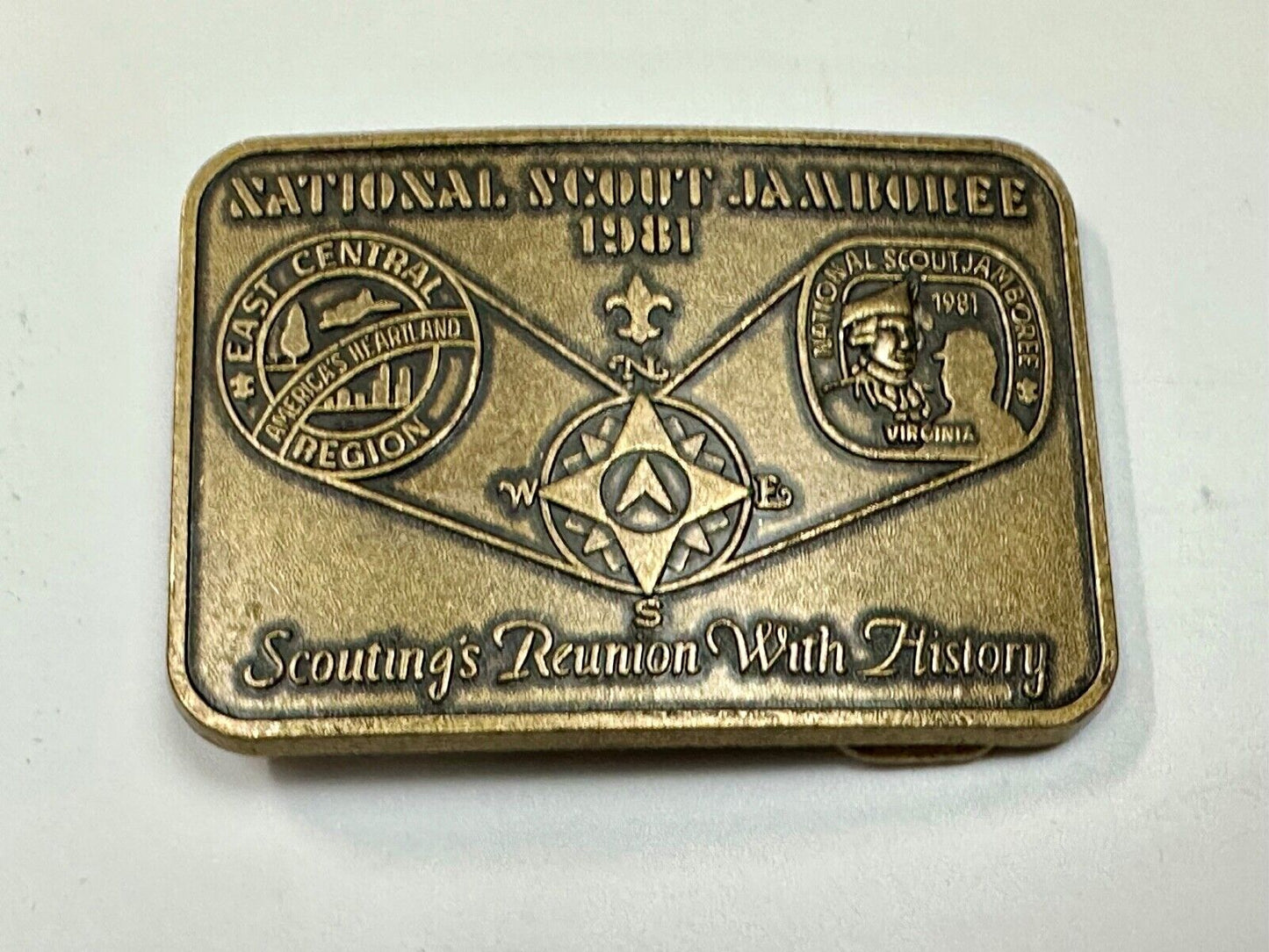 1981 National Scout Jamboree Belt Buckle BSA Boy Scout of America East Central