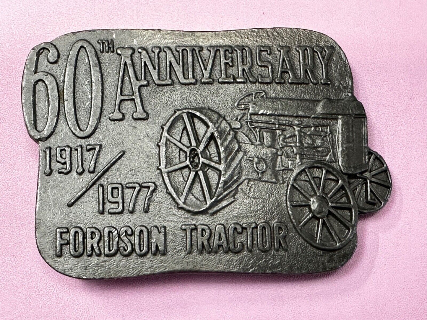 1977 Fordson Tractor - 60th Anniversary  Vintage Farming Collectable Belt Buckle