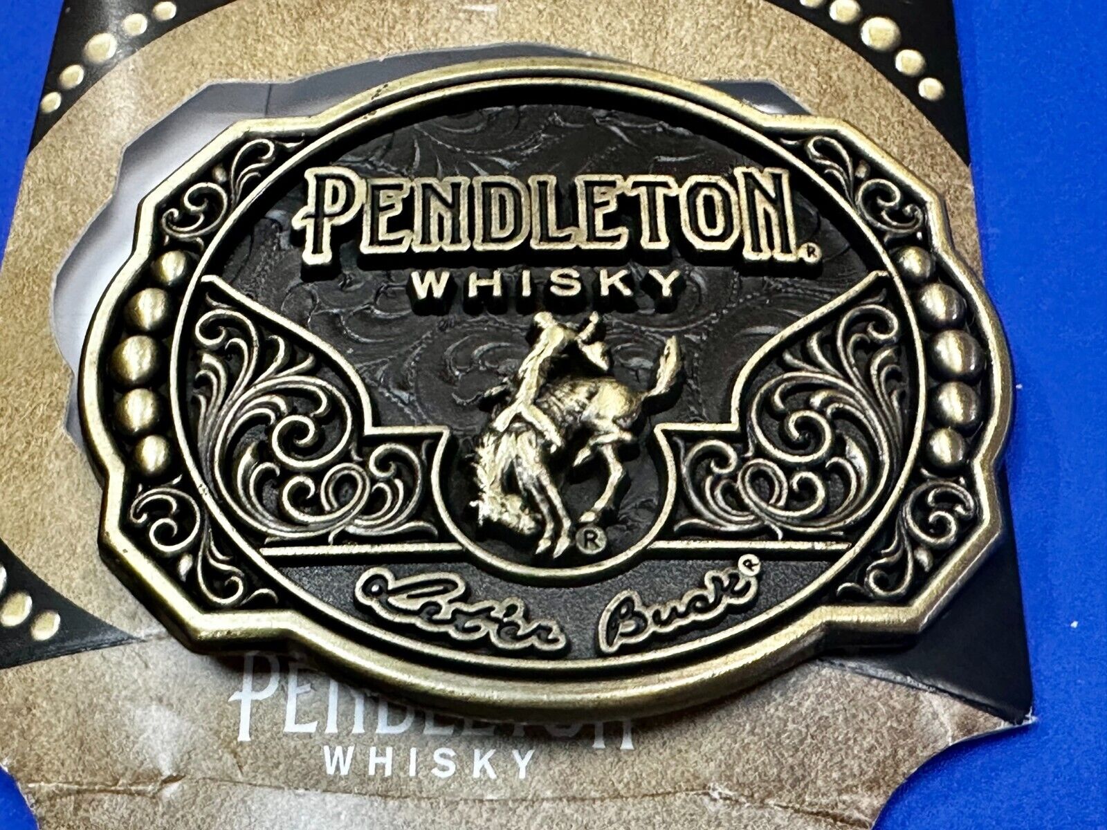 2024 Pendleton whiskey Let'er Buck Rodeo Cowboy Montana Silversmiths Belt Buckle