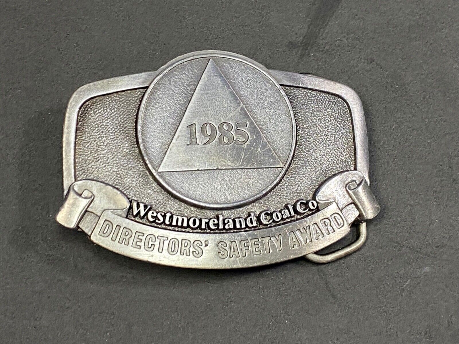 Vintage 1985 Westmoreland Coal Mining Company Directors Safety Award Belt Buckle