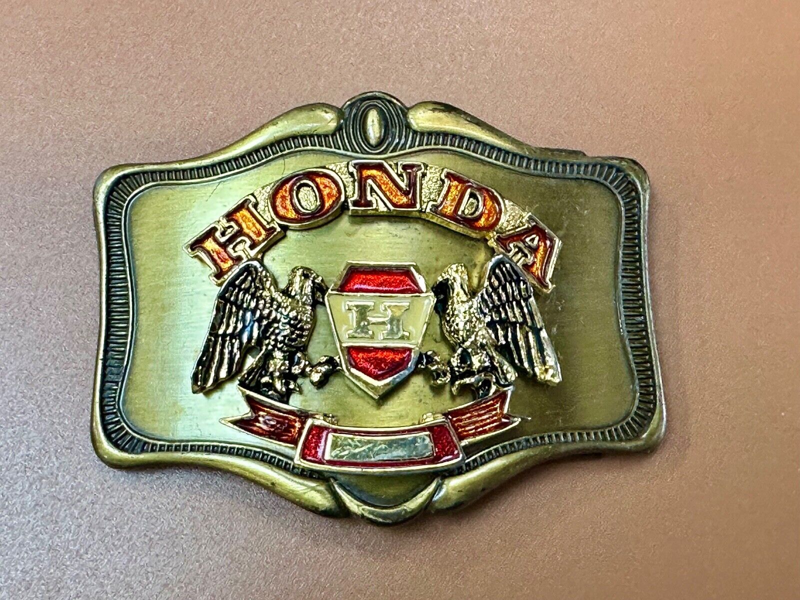 1978 Honda Goldwing Motorcycles Bikers  belt buckle by A.H.M.