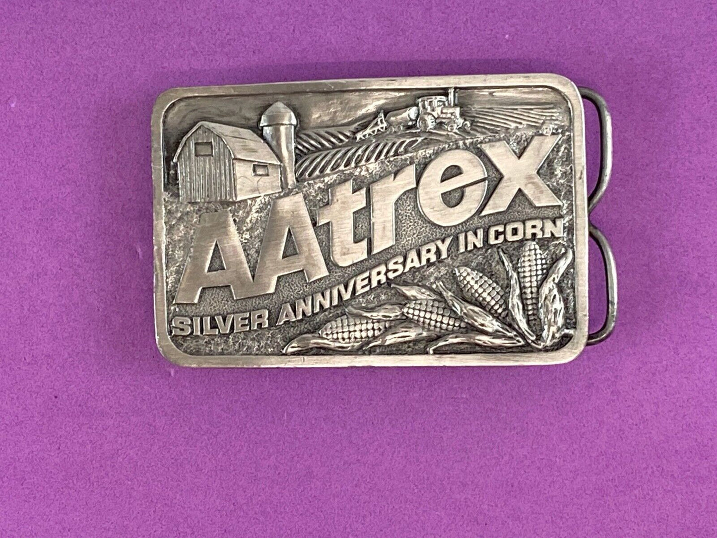 Aatrex Herbicide Belt Buckle 25Th Anniversary Corn Sprayer Farm Tractor Planter