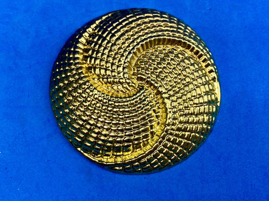 Vintage gold tone circle swirl scarf sash clip purse shoe belt buckle 