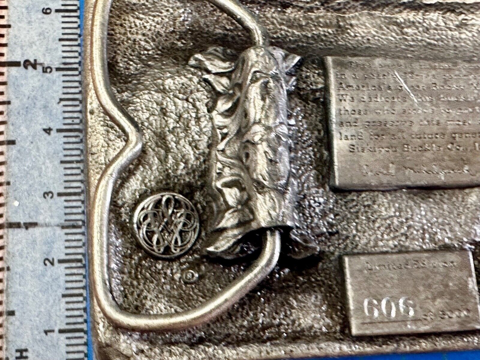 THE ROCKY MOUNTAINS** COMMEMORATIVE BELT BUCKLE VINTAGE 1983 BELT BUCKLE