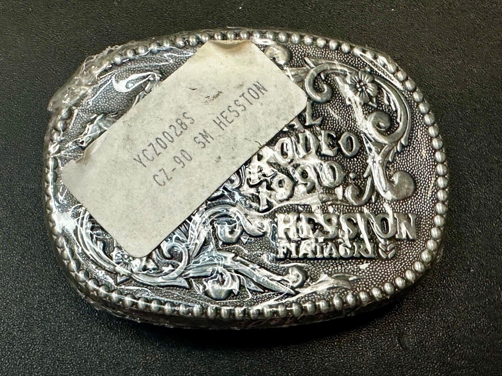 1990 NFR National Finals Rodeo  NOS Youth Size Hesston Commemorative Belt Buckle
