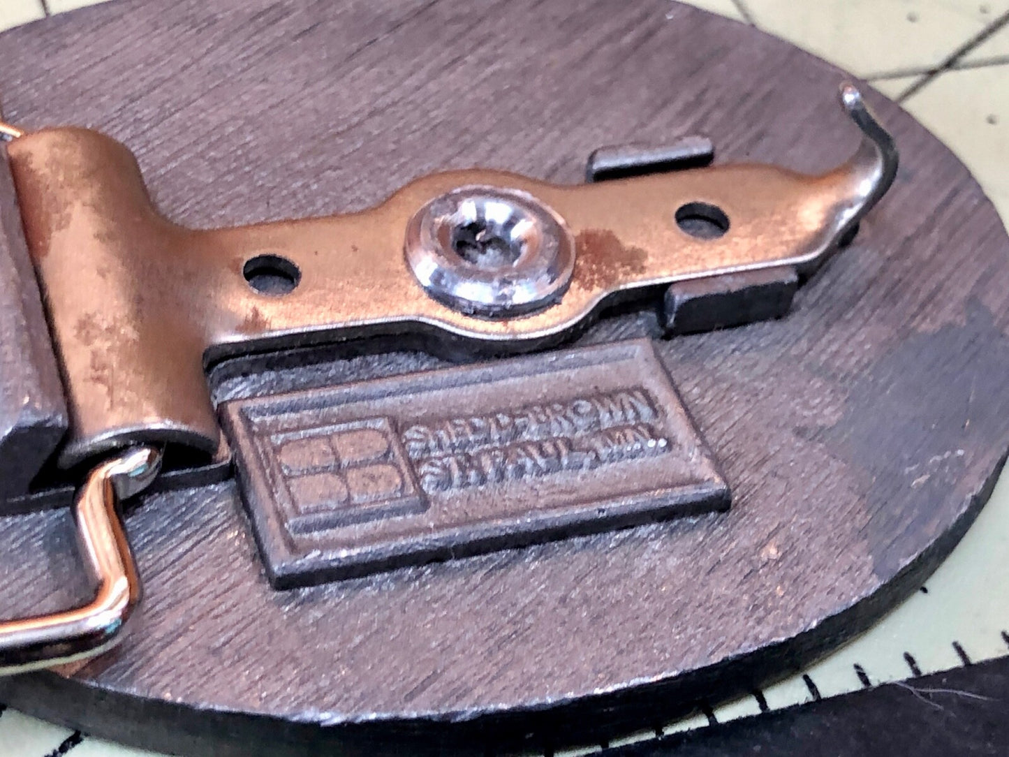  VINTAGE 1980's  **FARMERS COOP GAS & OIL ASSN. 60 YEARS** OILFIELD BUCKLE