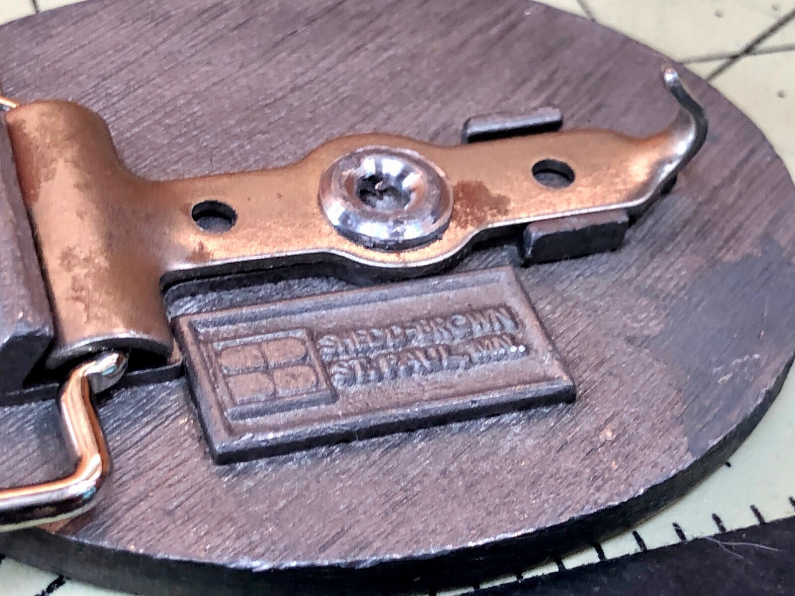  VINTAGE 1980's  **FARMERS COOP GAS & OIL ASSN. 60 YEARS** OILFIELD BUCKLE