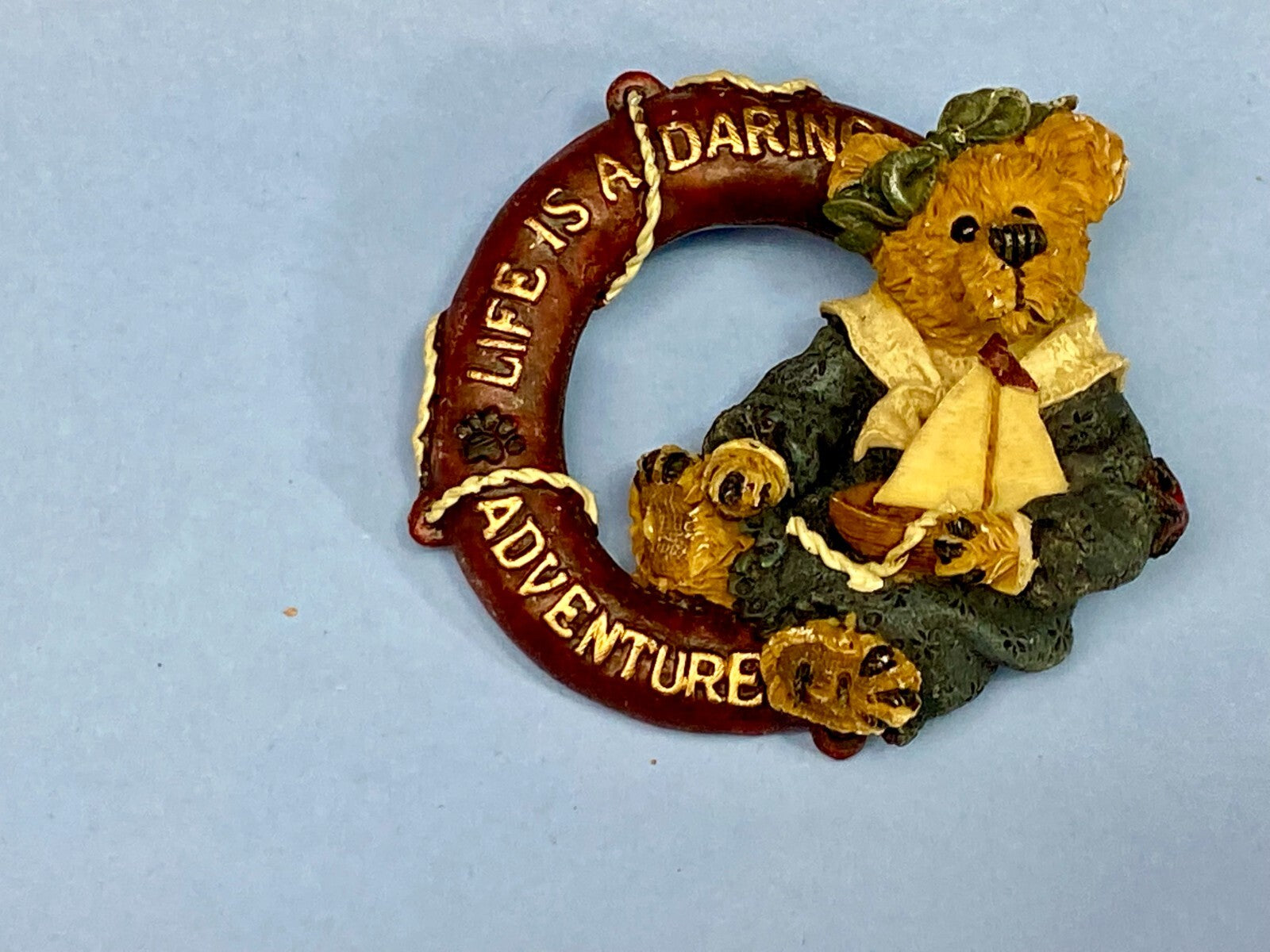 Adorable Teddy Bear Life is a Daring Adventure Brooch Pin